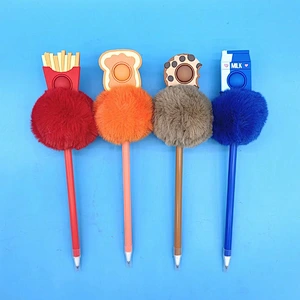 CUTE FOOD POMPOM PEN